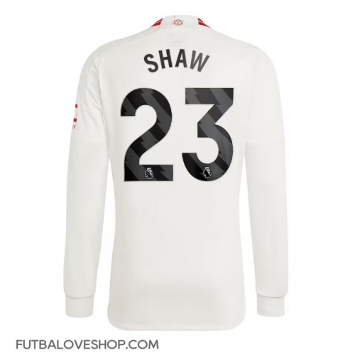 Dres Manchester United Luke Shaw #23 Tretina 2023-24 Dlhy Rukáv